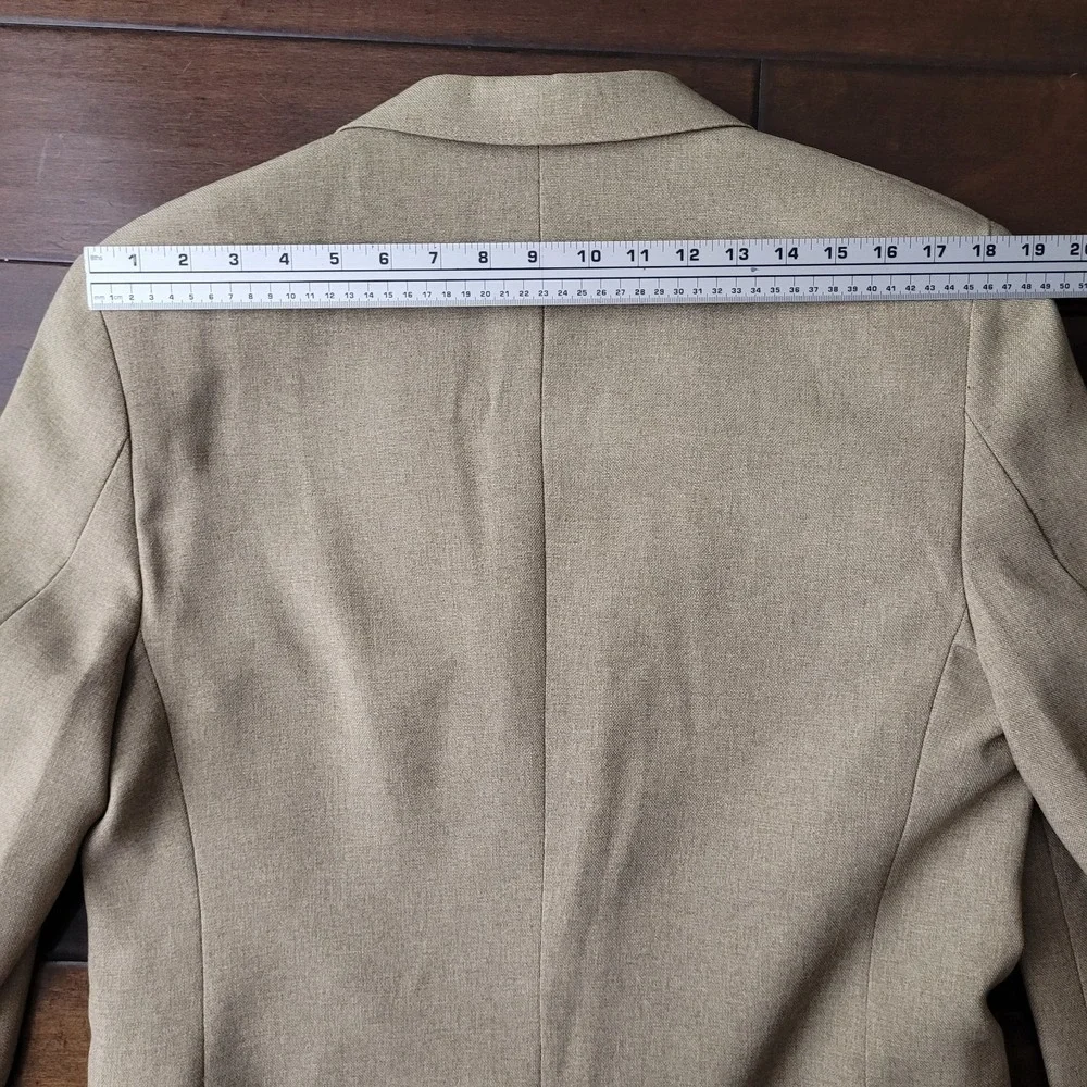 Vtg Levis Tan Action Suit Sport Coat Blazer 42L Sta-Prest Classic 80s Neutral